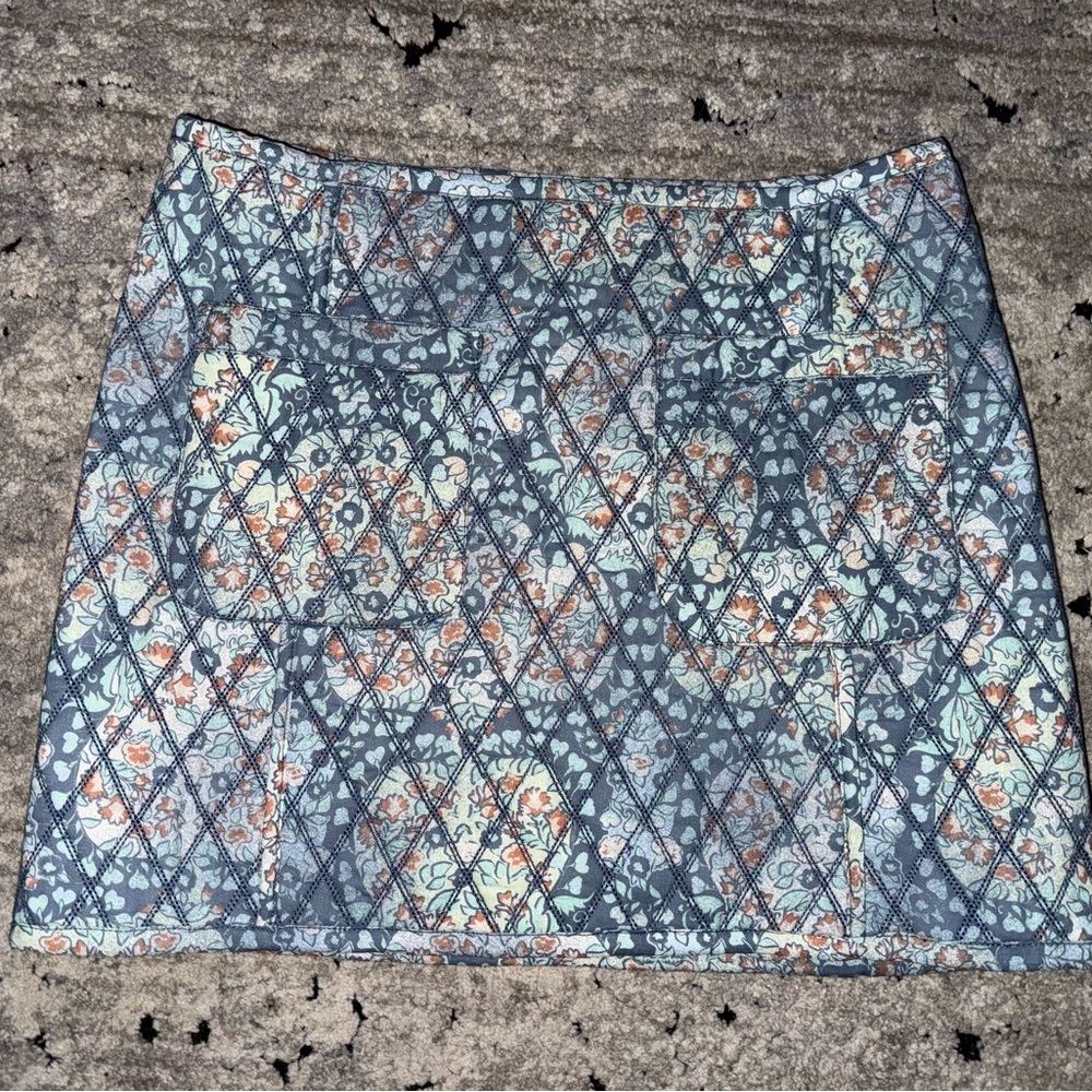 Free People ‘Darla’ Quilted Mini Skirt in Husky Combo/Tapestry